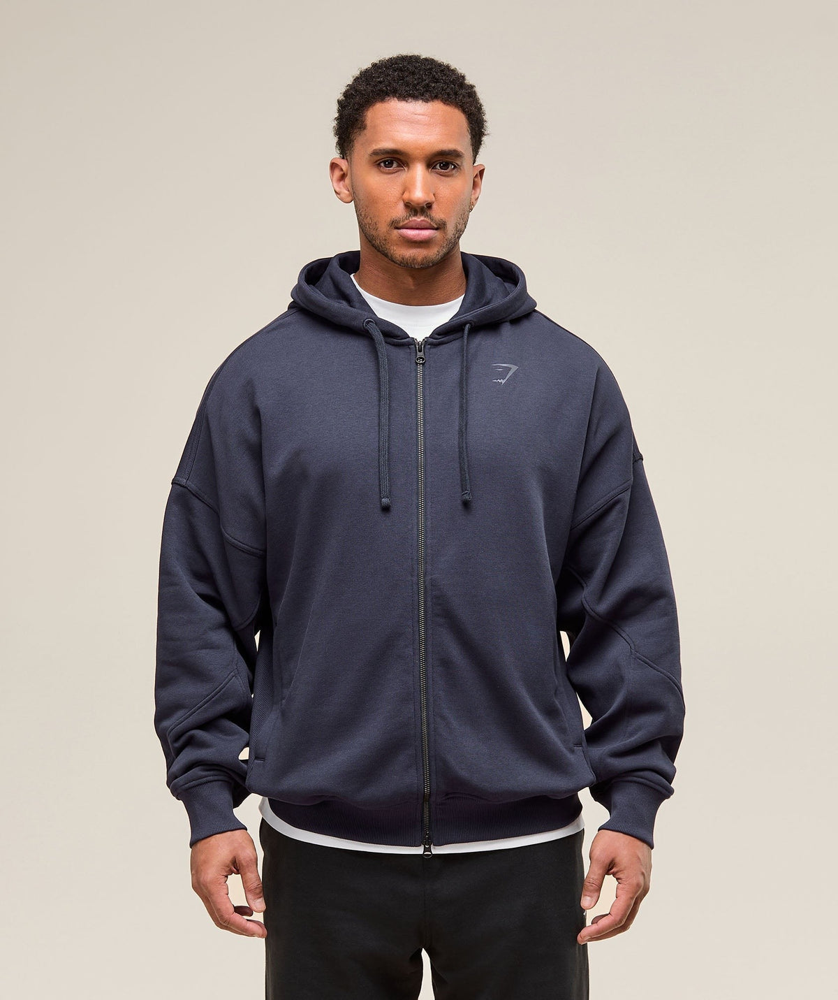 Gymshark Power Zip Up Hoodie - Heavy Blue