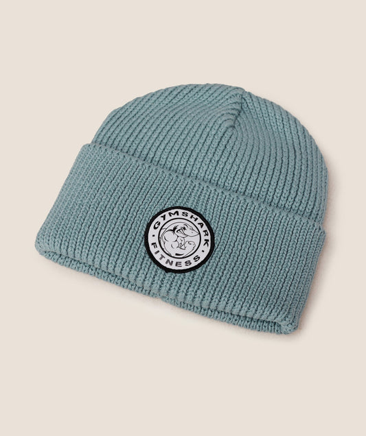 Gymshark Legacy Deep Cuff Beanie - Bench Blue