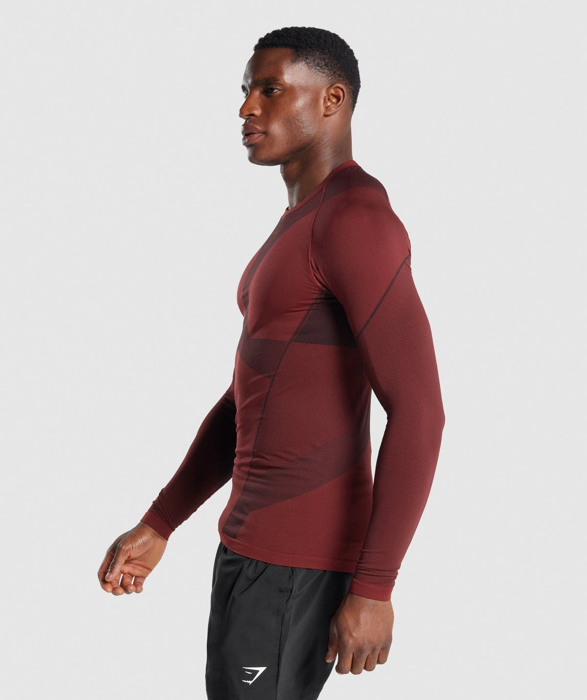Gymshark Free Force Seamless Long Sleeve Tee - Burgundy