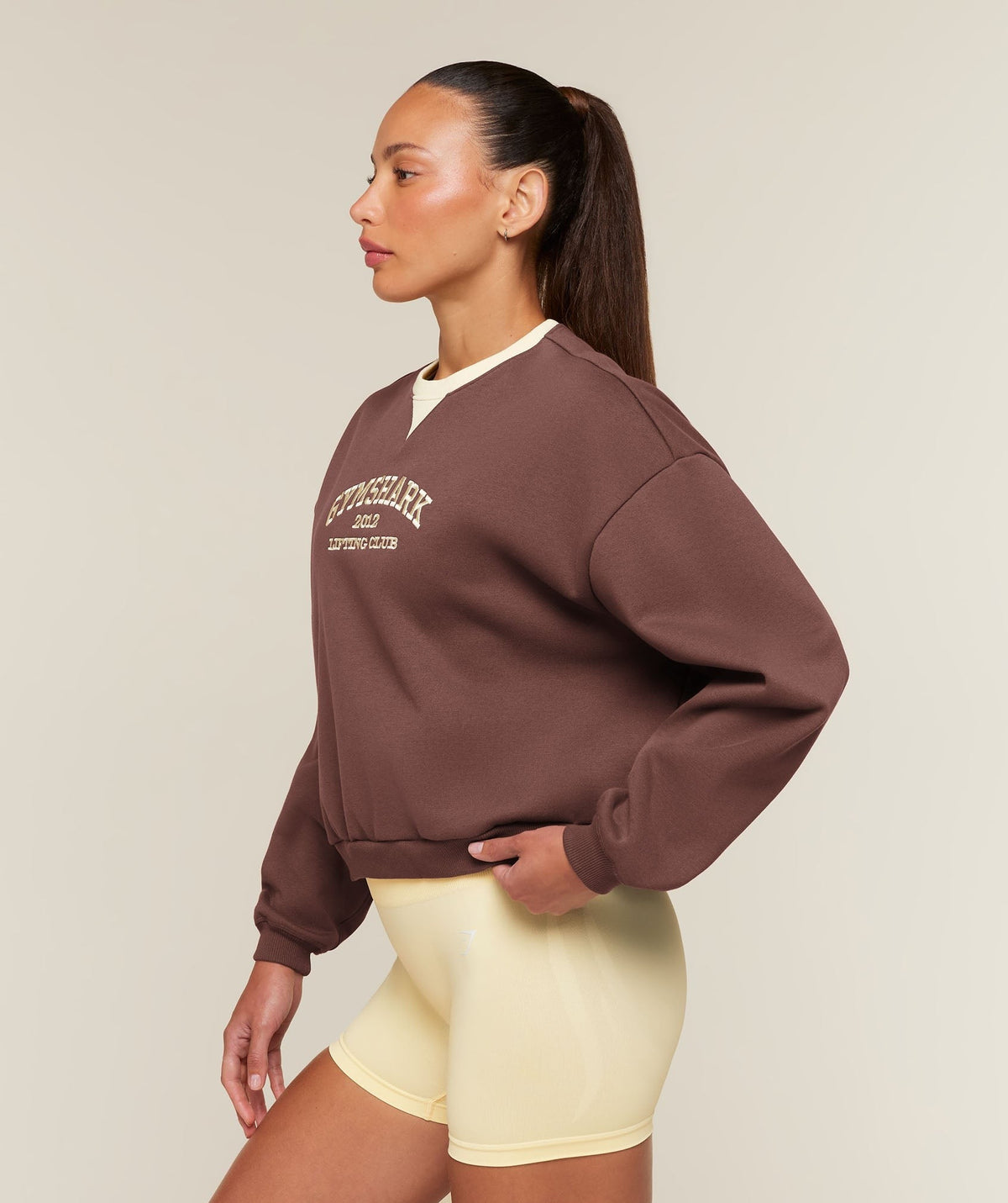 Gymshark Cosy Luxe Campus Sweatshirt - Espresso Brown