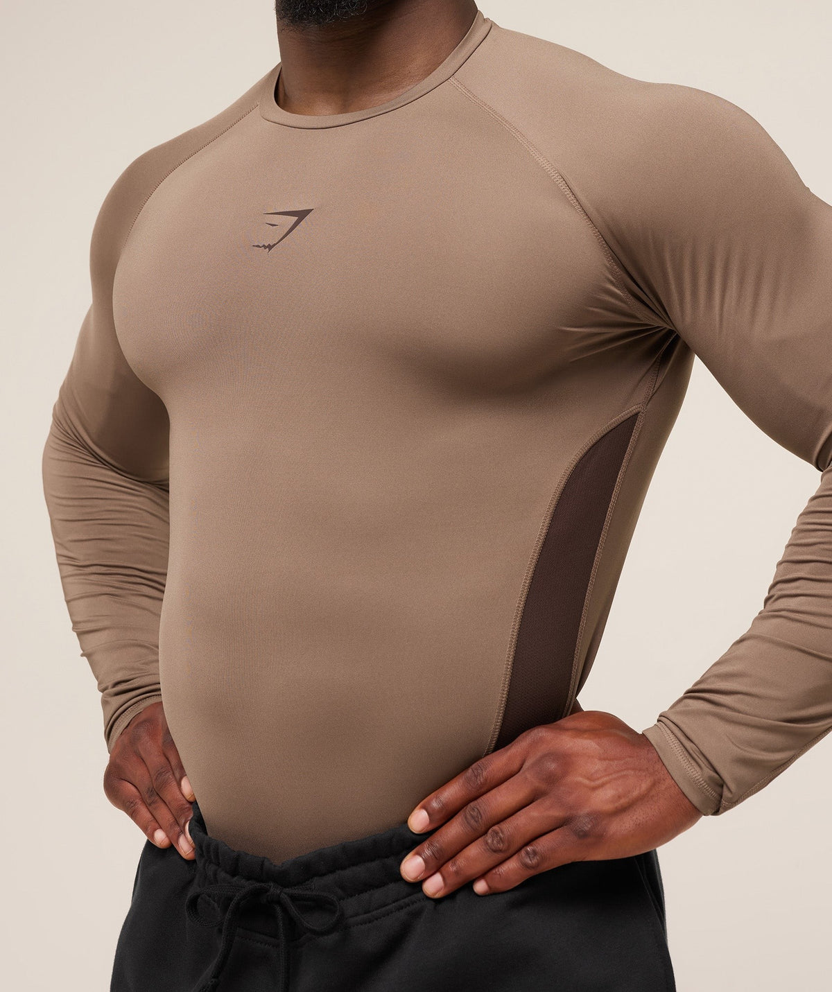 Gymshark Element Baselayer Long Sleeve Tee - Soul Brown/Archive Brown