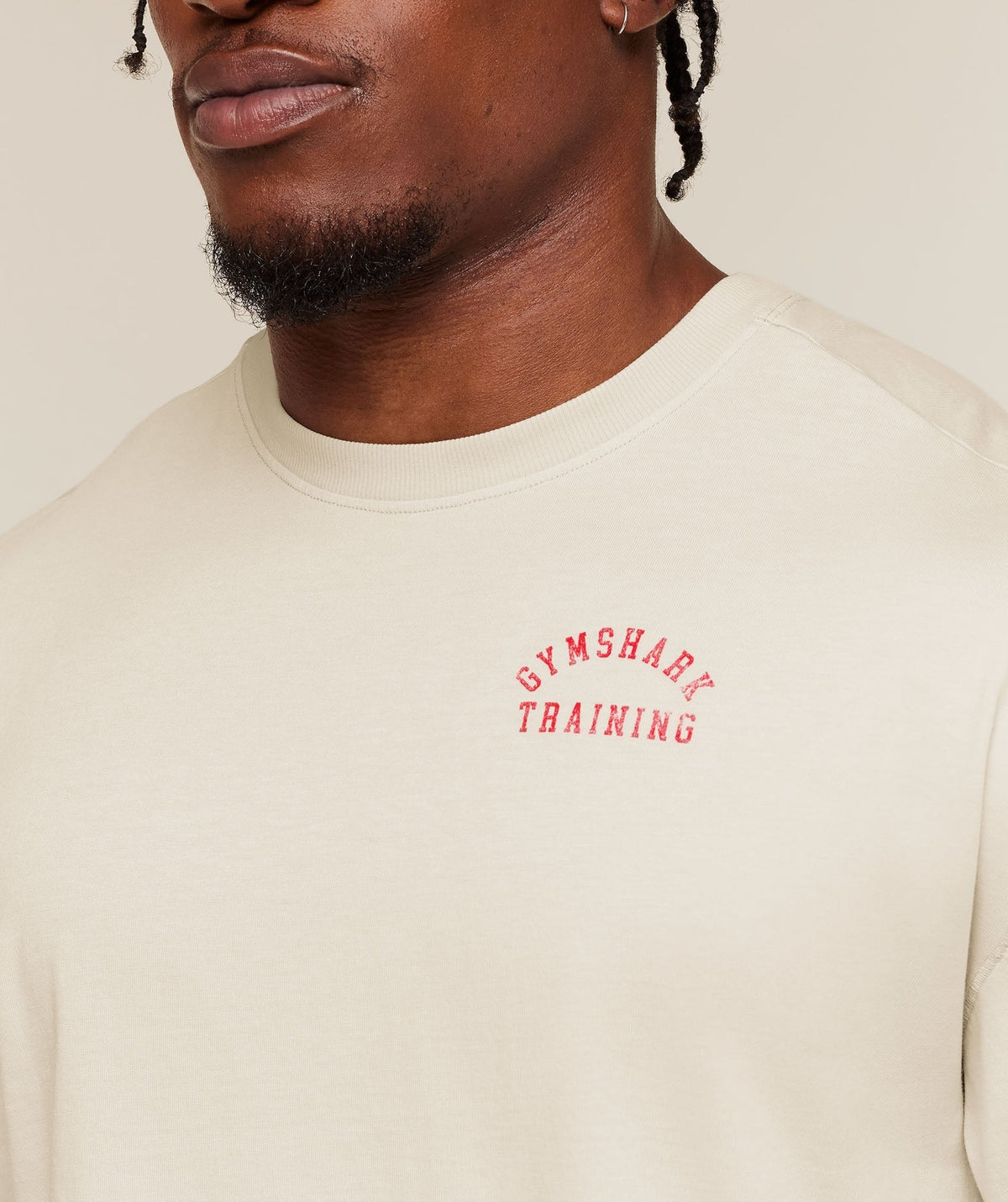 Gymshark Retro Collegiate Tee - Tinted White