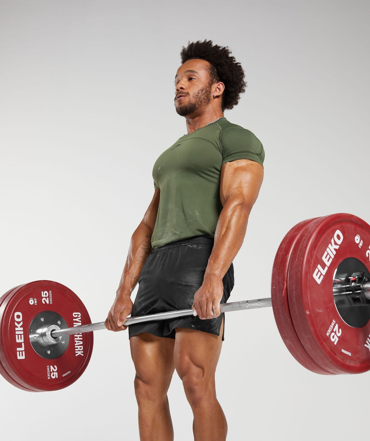 Gymshark 315 Seamless Tee - Core Olive/Deep Olive Green