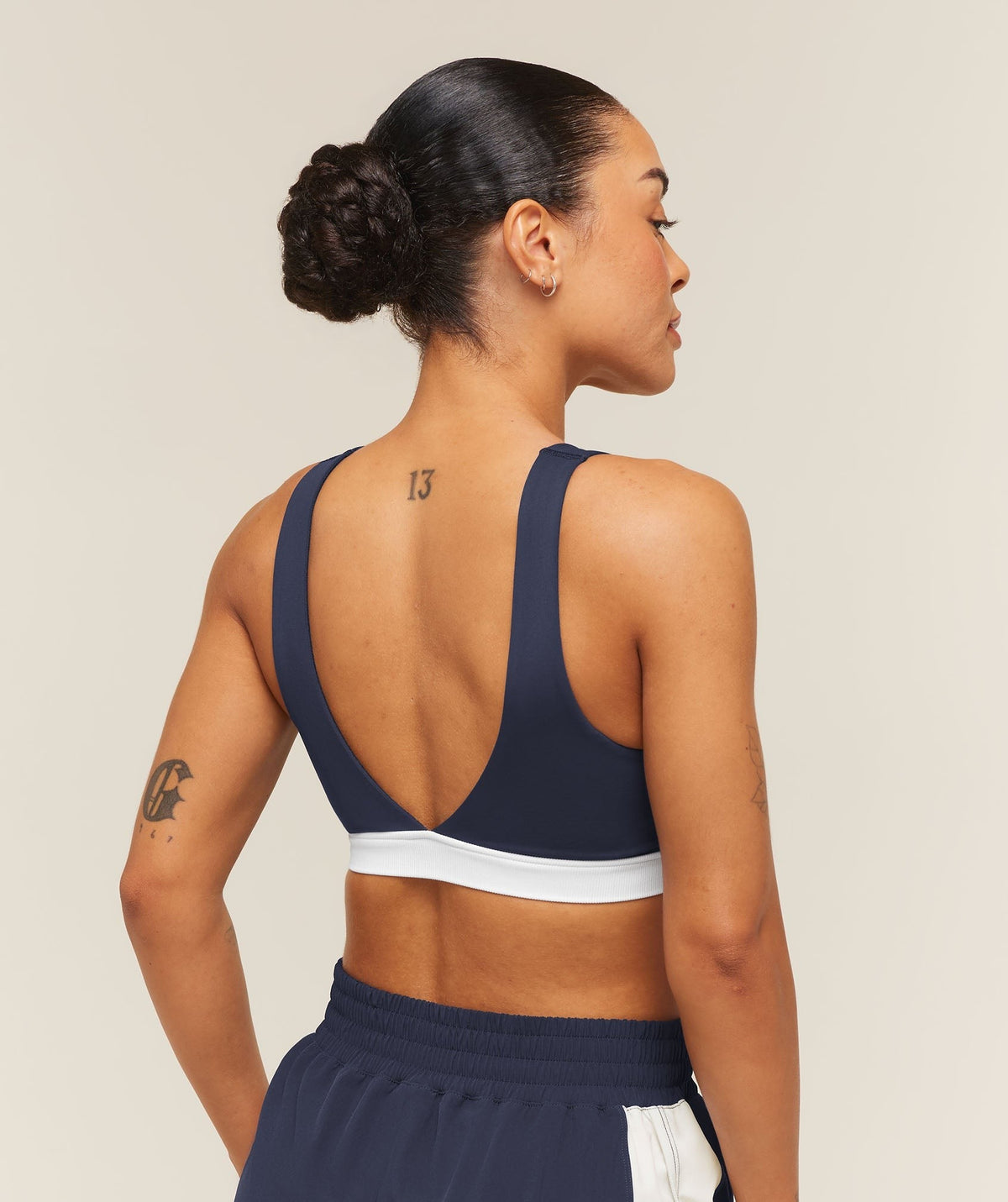 Gymshark Everyday Seamless Contrast Bra - Heavy Blue