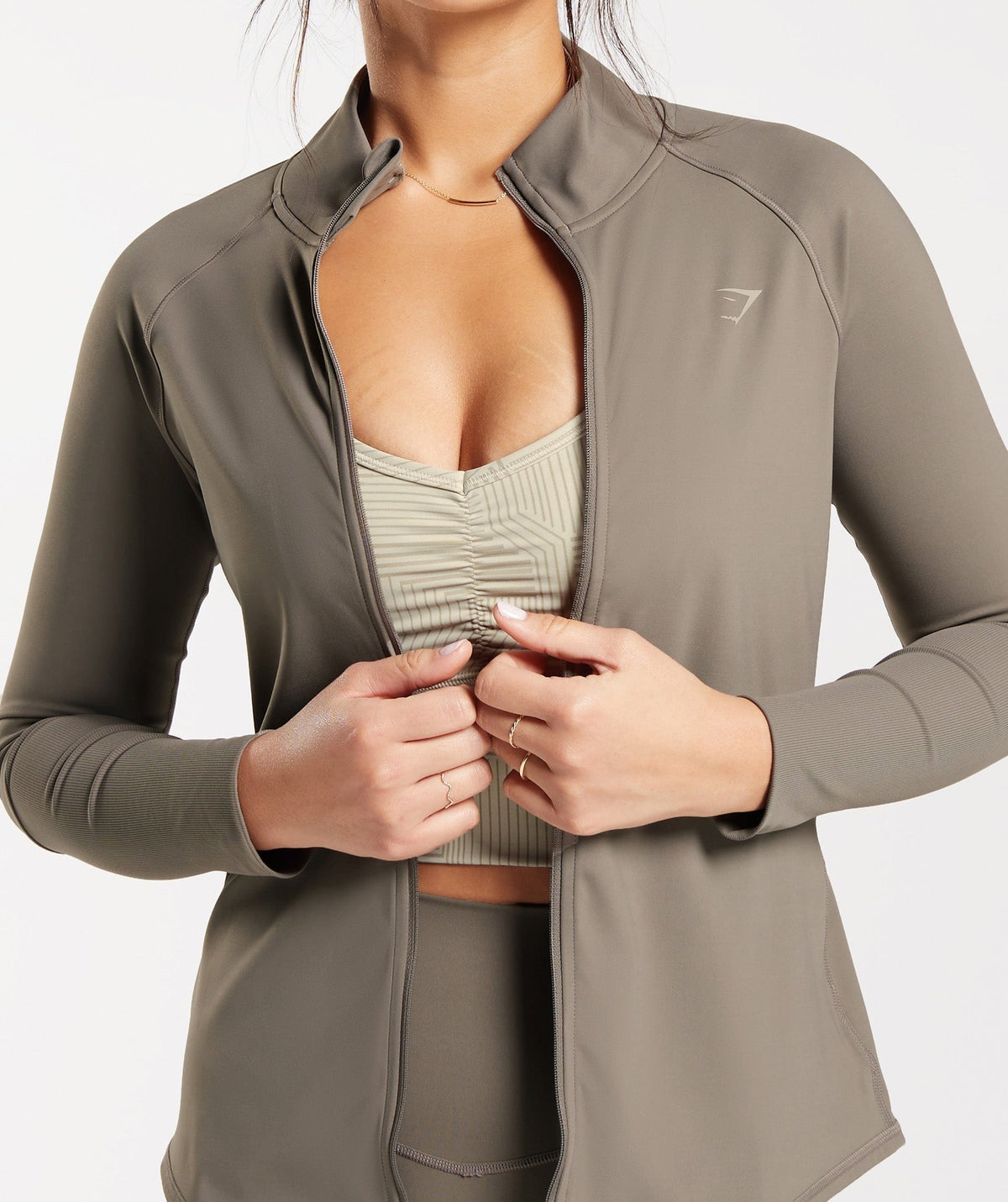 Gymshark Elevate Zip Up - Brown