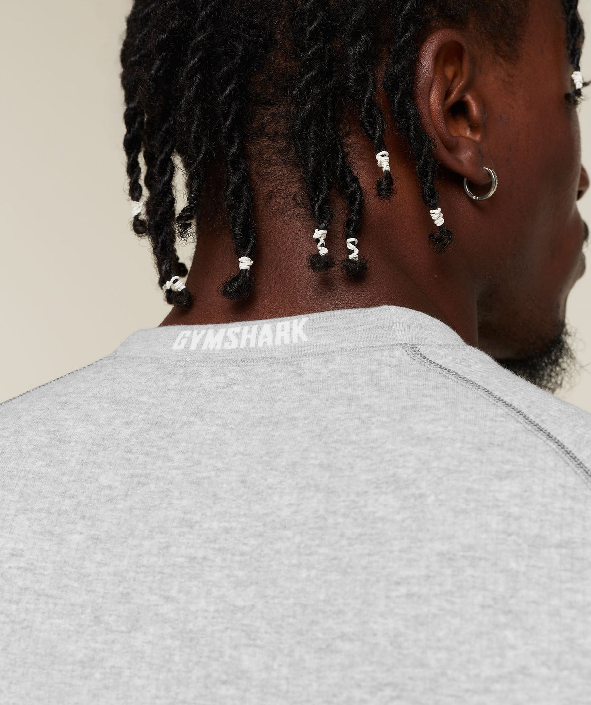 Gymshark Cotton Seamless Long Sleeve Tee - Soft Grey Marl