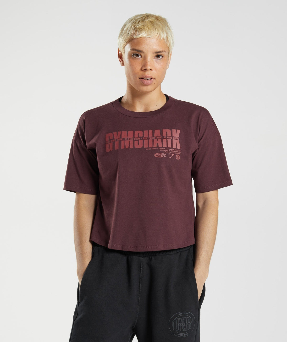 Gymshark GS 10 Year Midi Top - Baked Maroon