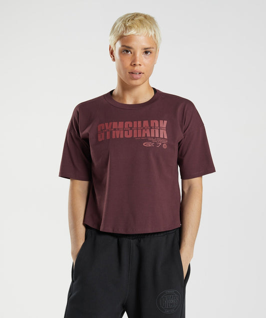 Gymshark GS 10 Year Midi Top - Baked Maroon