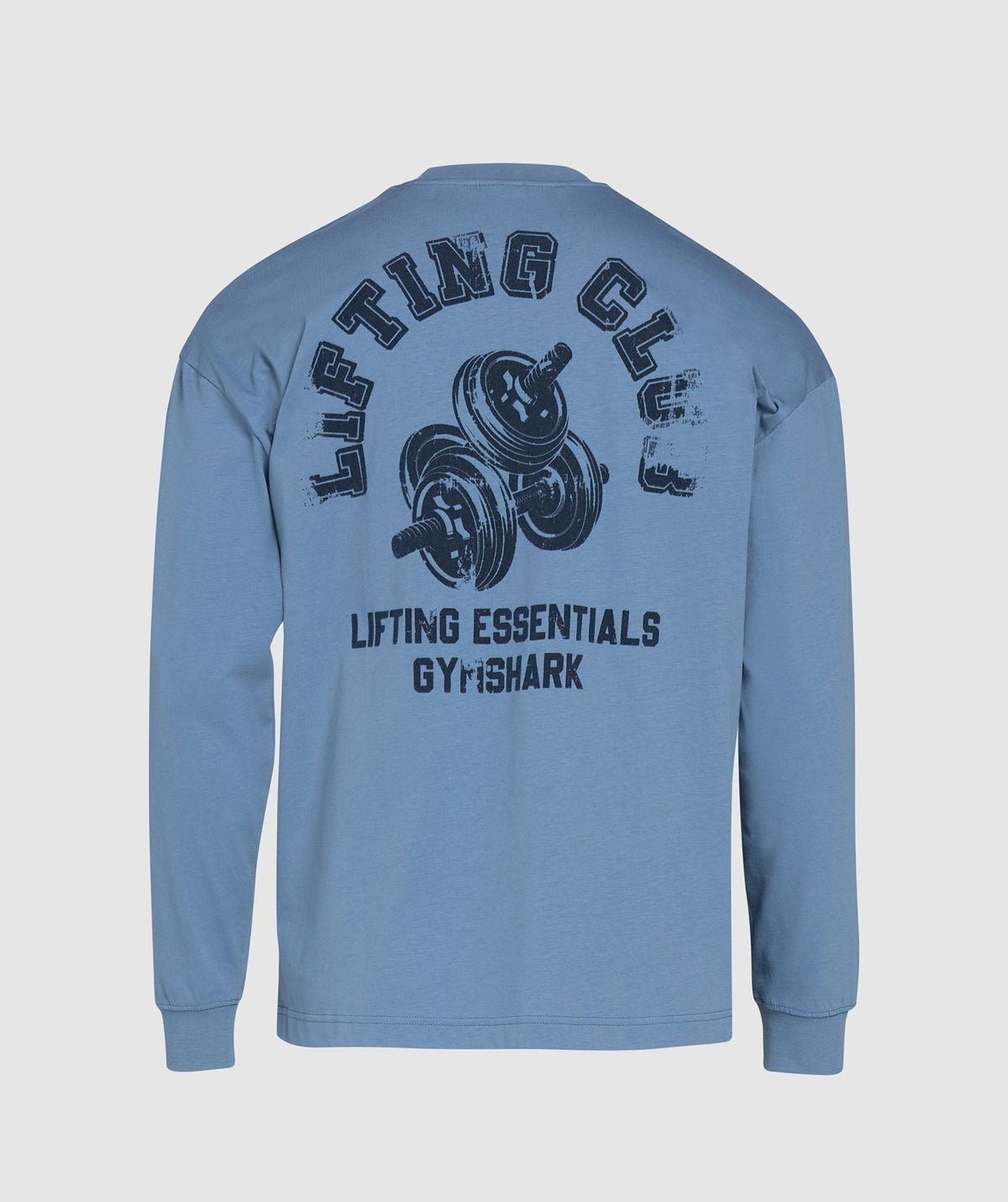 Gymshark Dumbbells Long Sleeve Tee. - Faded Blue