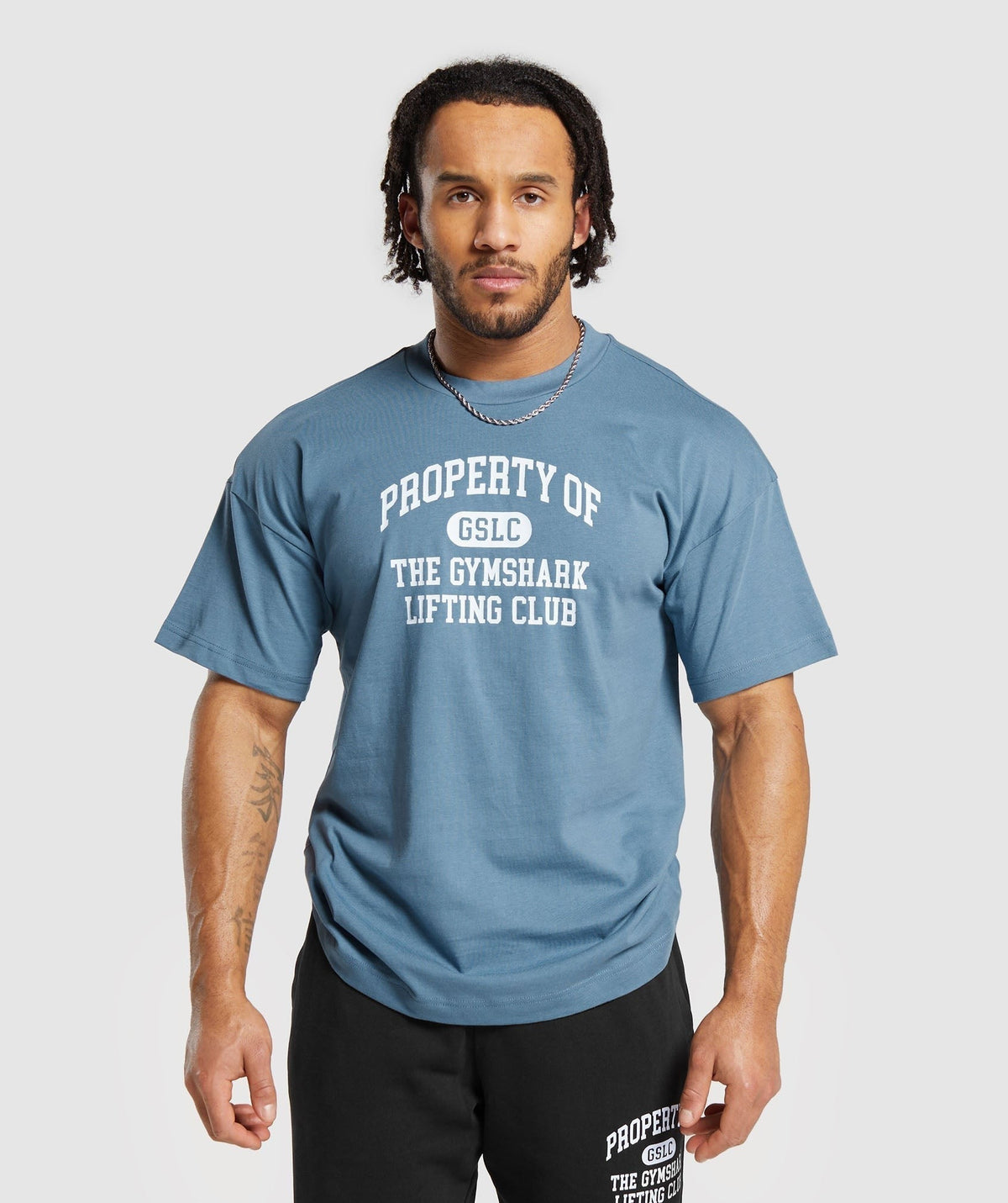 Gymshark Property Of Tee - Faded Blue