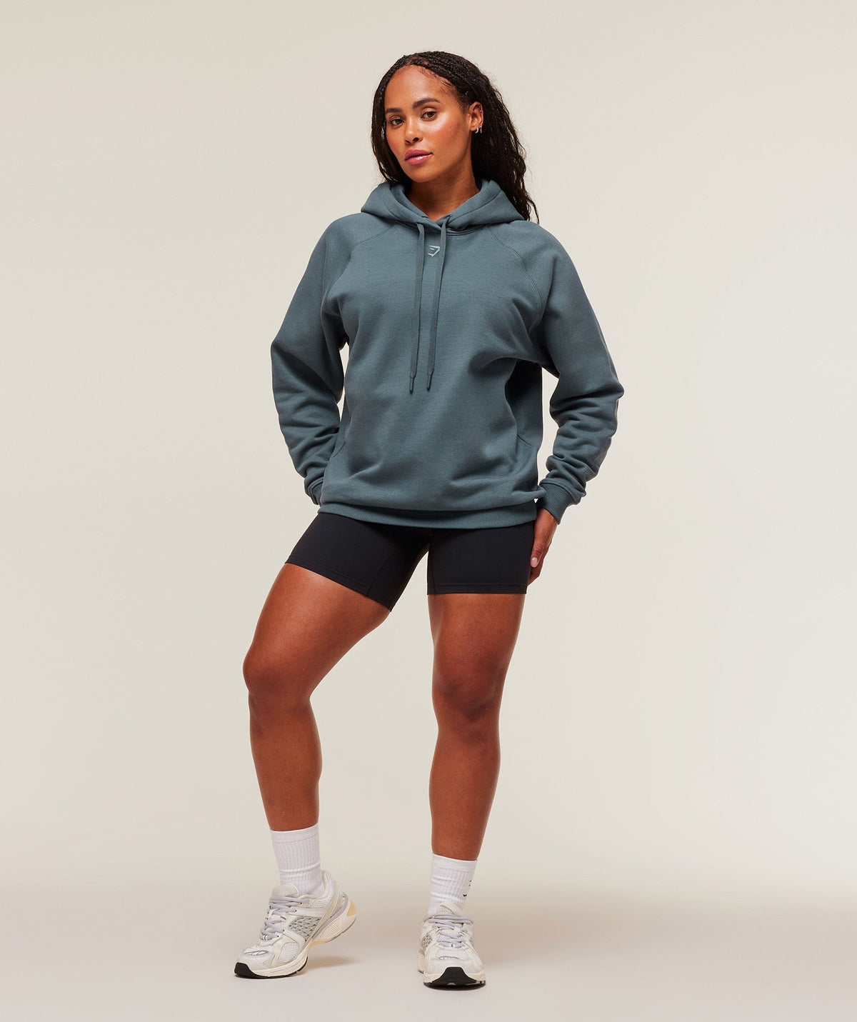 Gymshark Gritty Muscle Mommy Graphic Hoodie - Titanium Blue