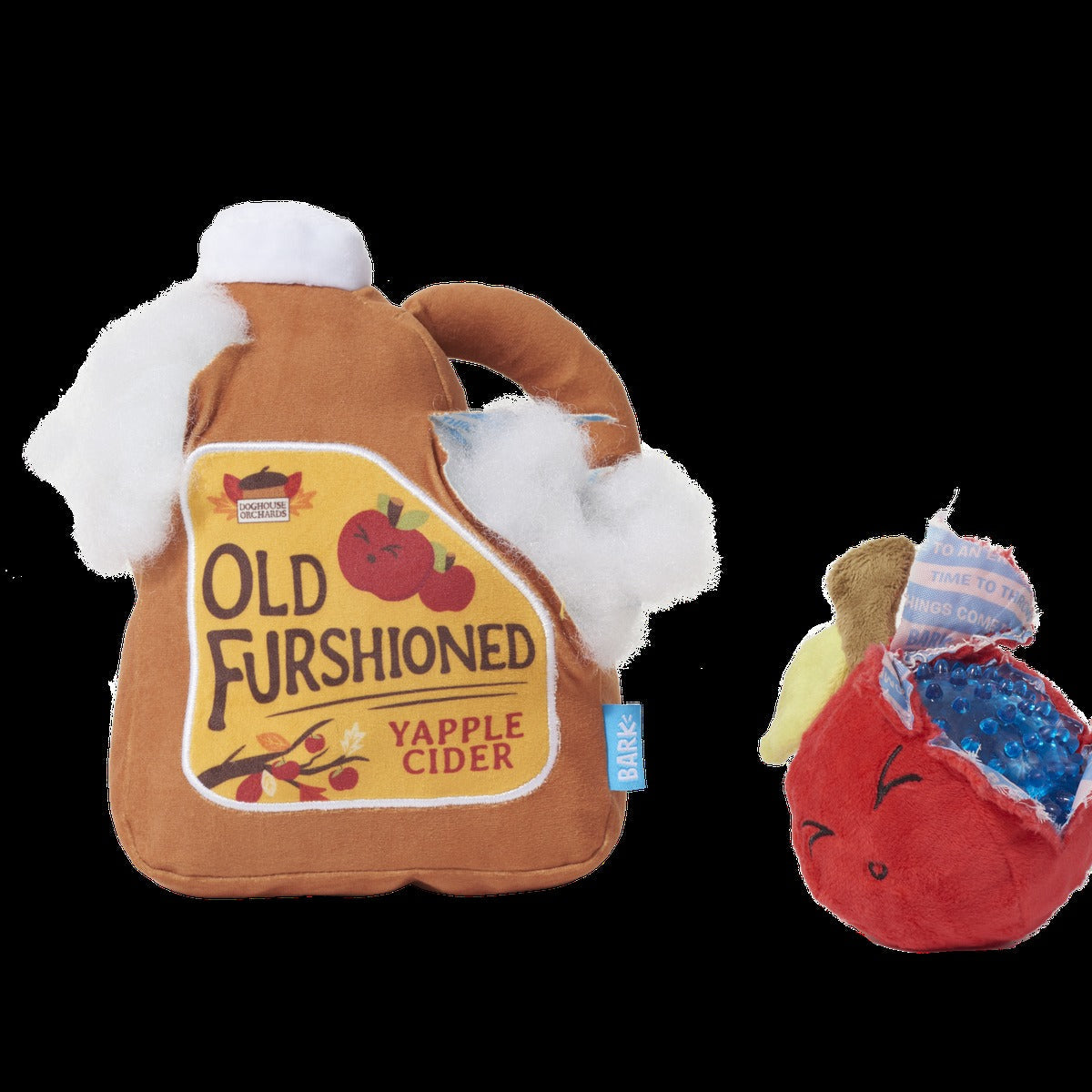 Old Furshioned Yapple cider Plush 2-in-1 Rip and Reveal Dog Toy
