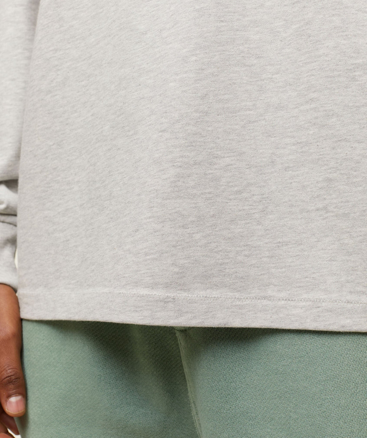 Gymshark Lifestyle Relaxed Long Sleeve Tee - Light Grey Core Marl