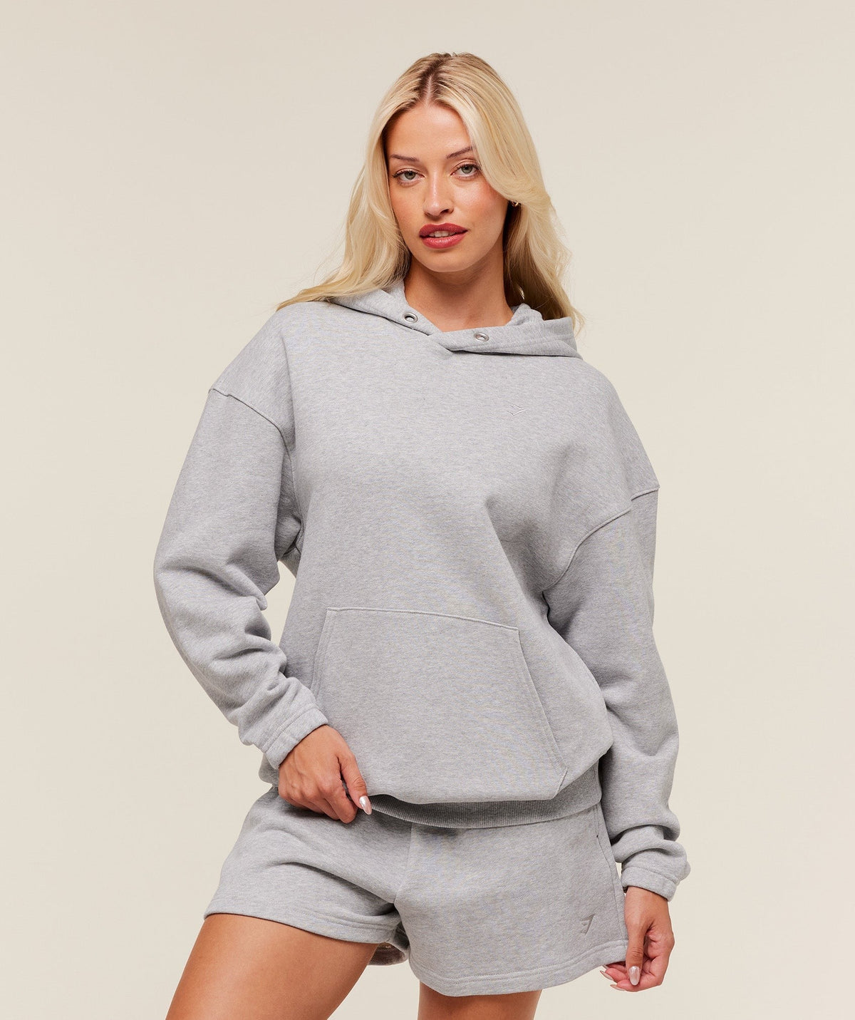 Gymshark Rest Day Sweats 2.0 Oversized Hoodie - Light Grey Core Marl