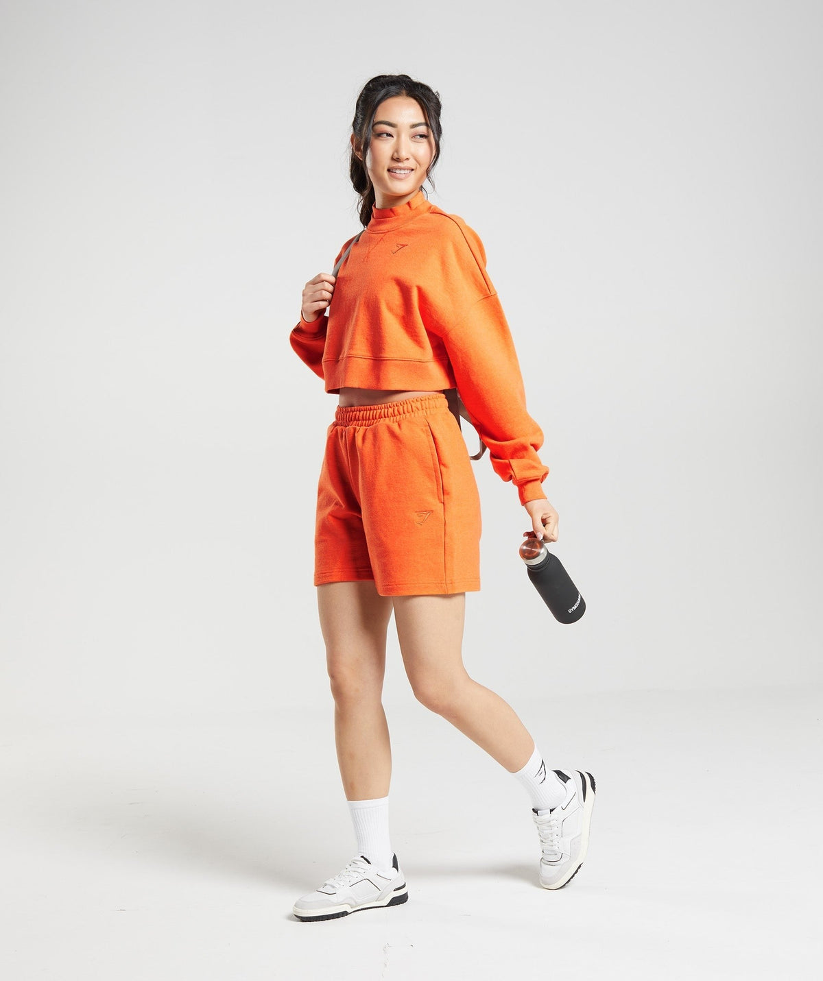 Gymshark Rest Day Sweats Cropped Pullover - Orange