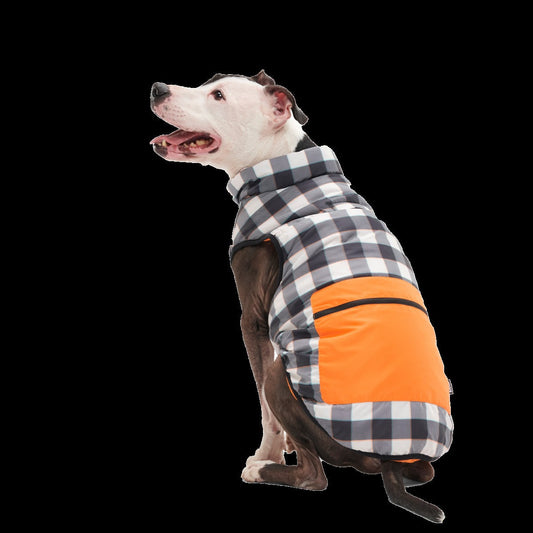 Plaid To The Bone Dog Puffer Vest