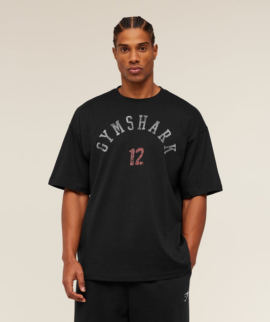 Gymshark 12 Graphic Tee - Black