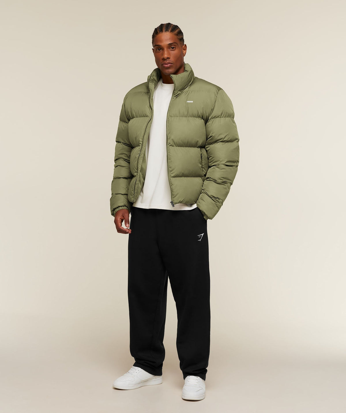Gymshark Puffer Jacket - Grounded Green