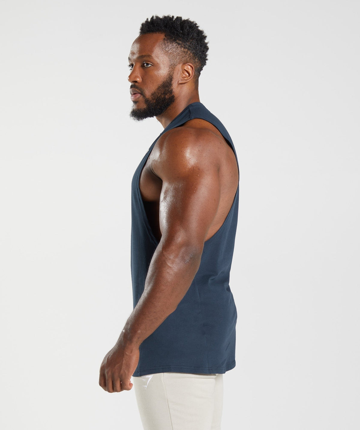 Gymshark React Drop Arm Tank - Navy