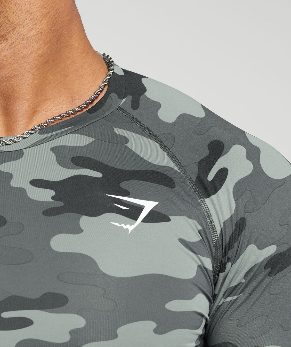 Gymshark Element Baselayer Long Sleeve Tee - Grey Print