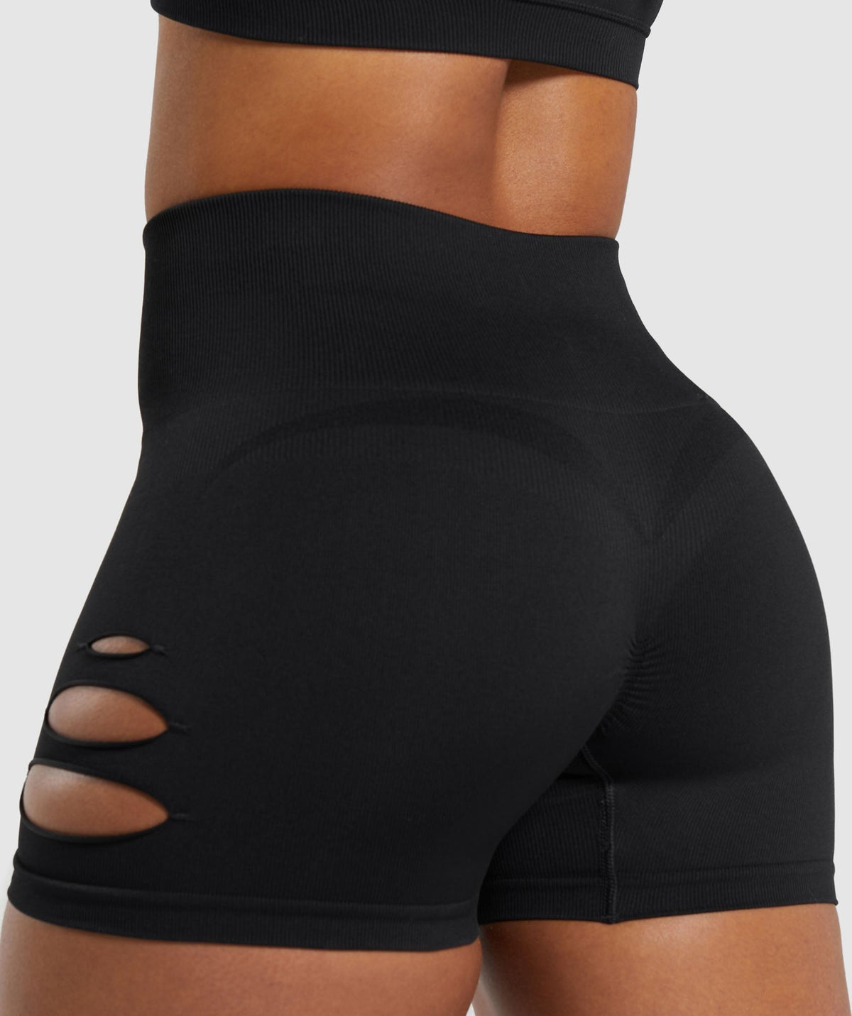 Gymshark Gains Seamless Ripped Short - Black
