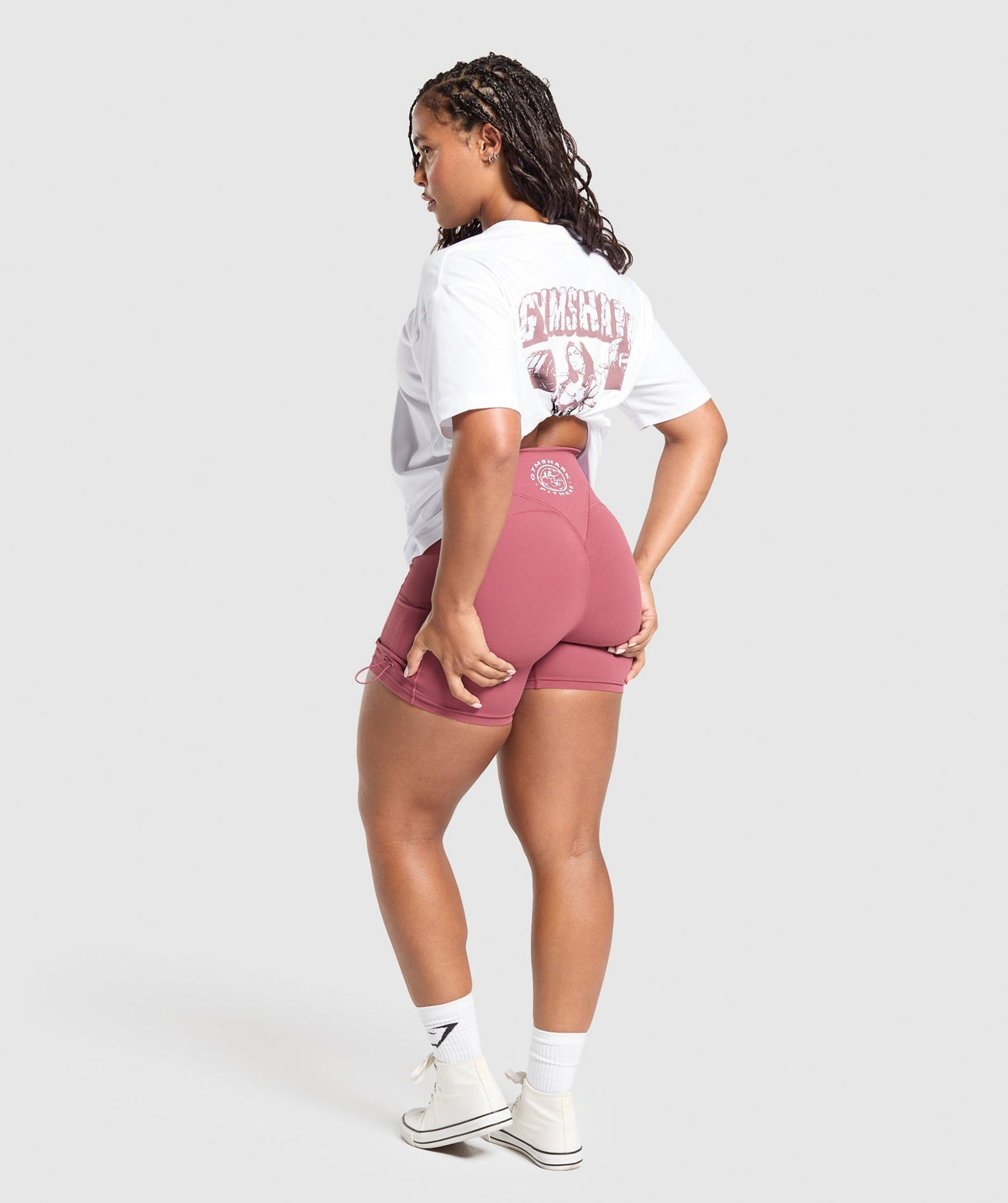 Gymshark Gritty Muscle Mommy Graphic Tee - White