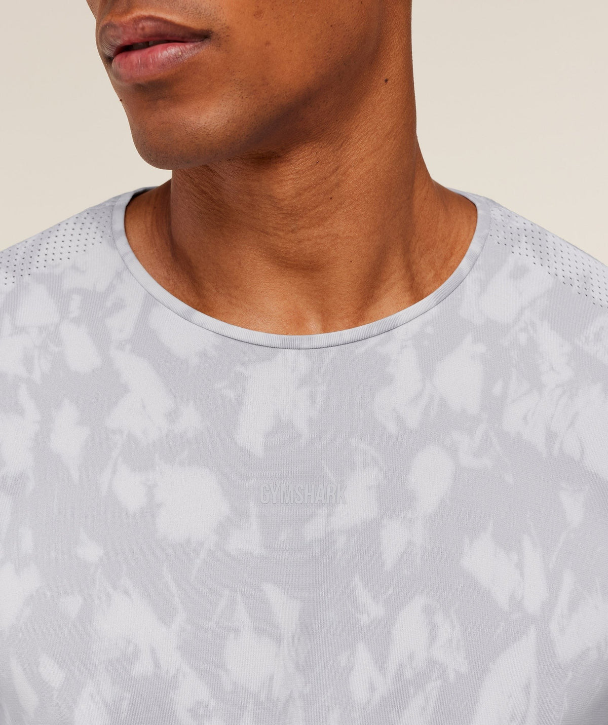 Gymshark Distance Seamless Tee - Light Grey/Acid Wash