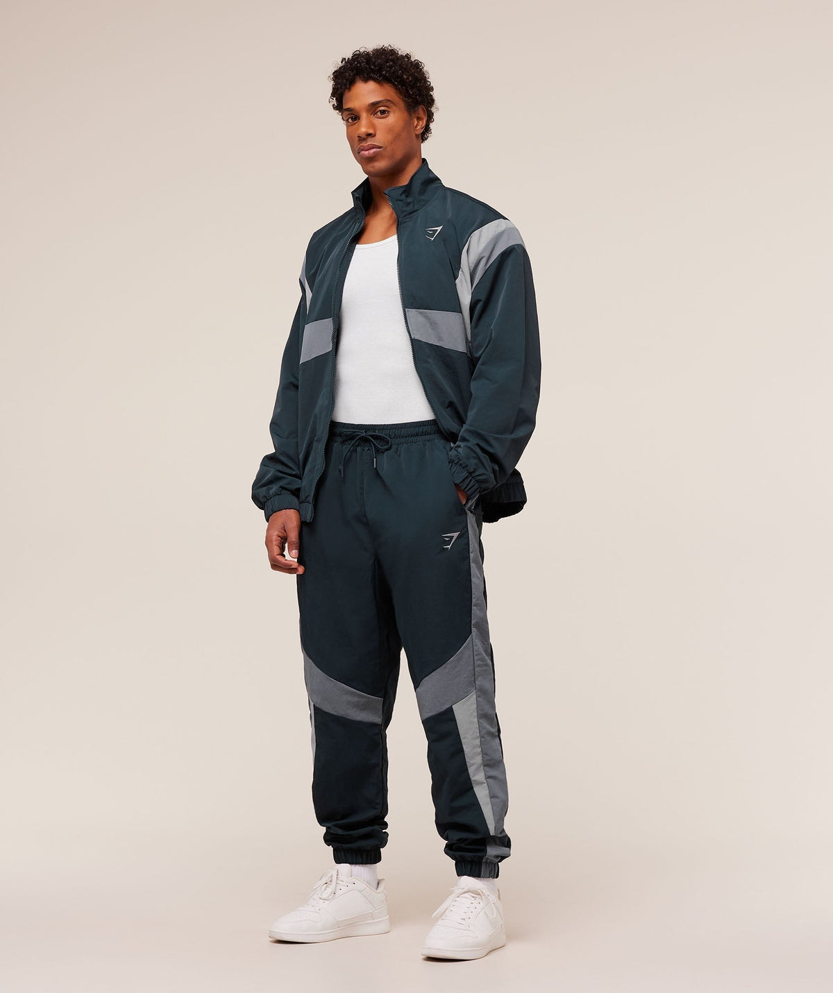Gymshark Retro Track Pant - Deep Petrol Blue/Iron Blue/Denim Grey