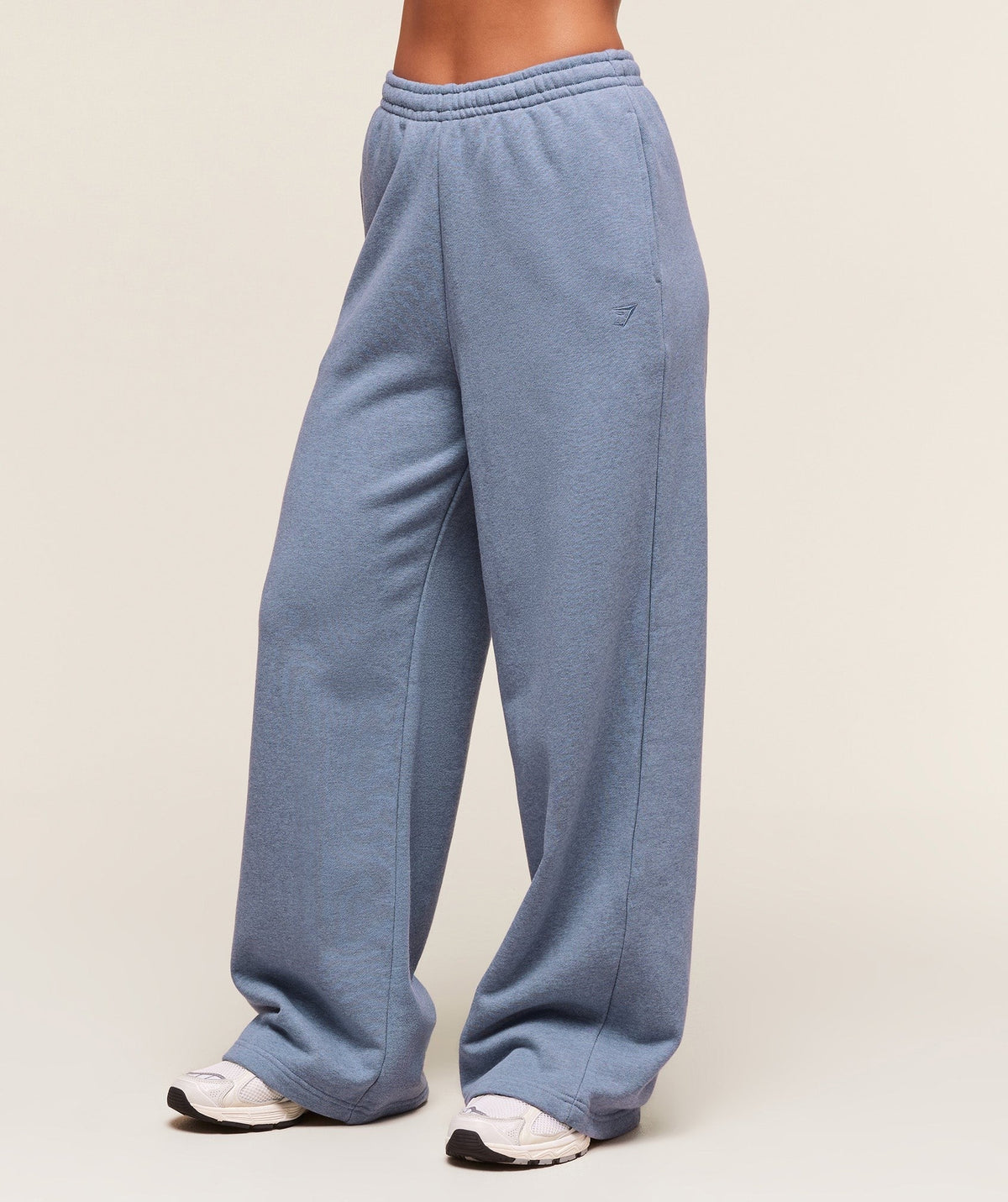 Gymshark Rest Day Sweats 2.0 Wide Leg Joggers - Bros Worn Blue Marl