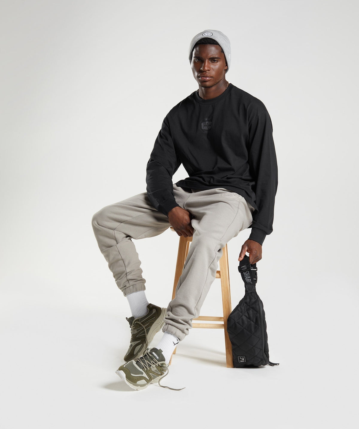 Gymshark GS 10 Year Oversized Long Sleeve Tee - Black