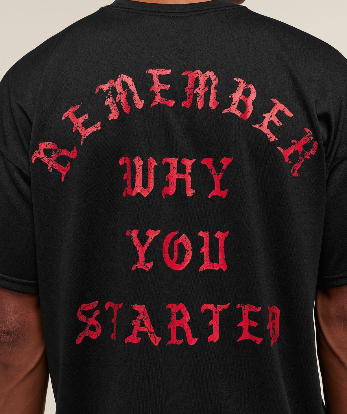 Gymshark Remember Why You Started Tee - Black