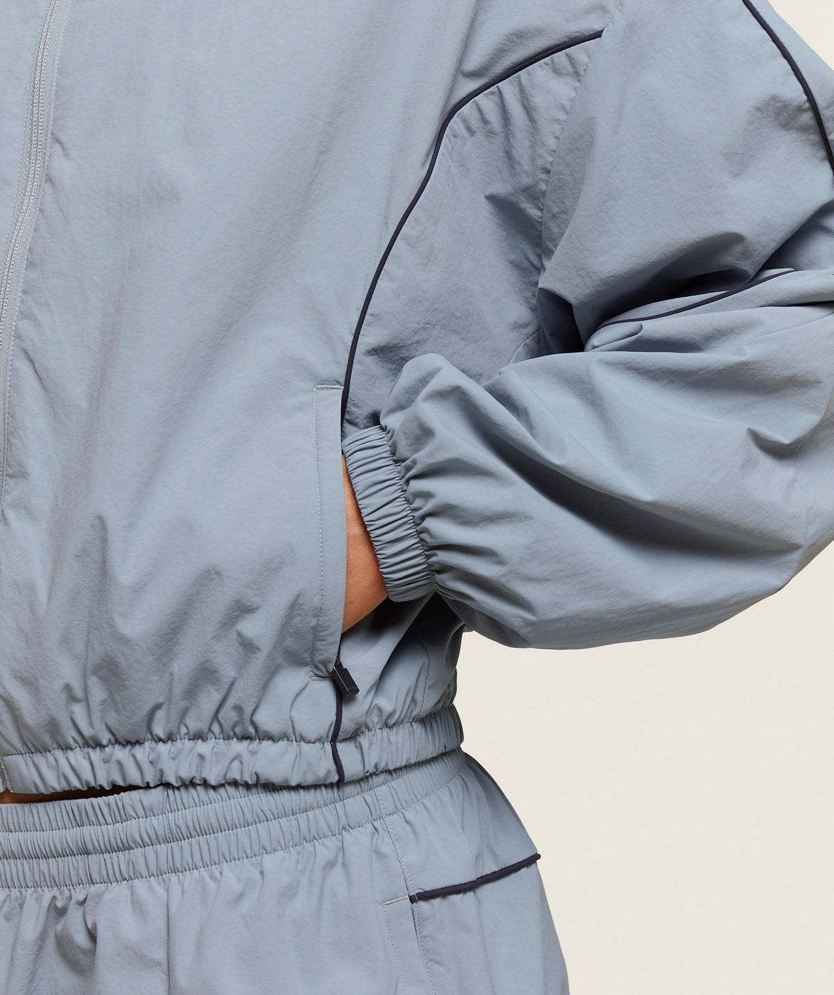 Gymshark Comfort Retro Track Jacket - Denim Grey/Heavy Blue