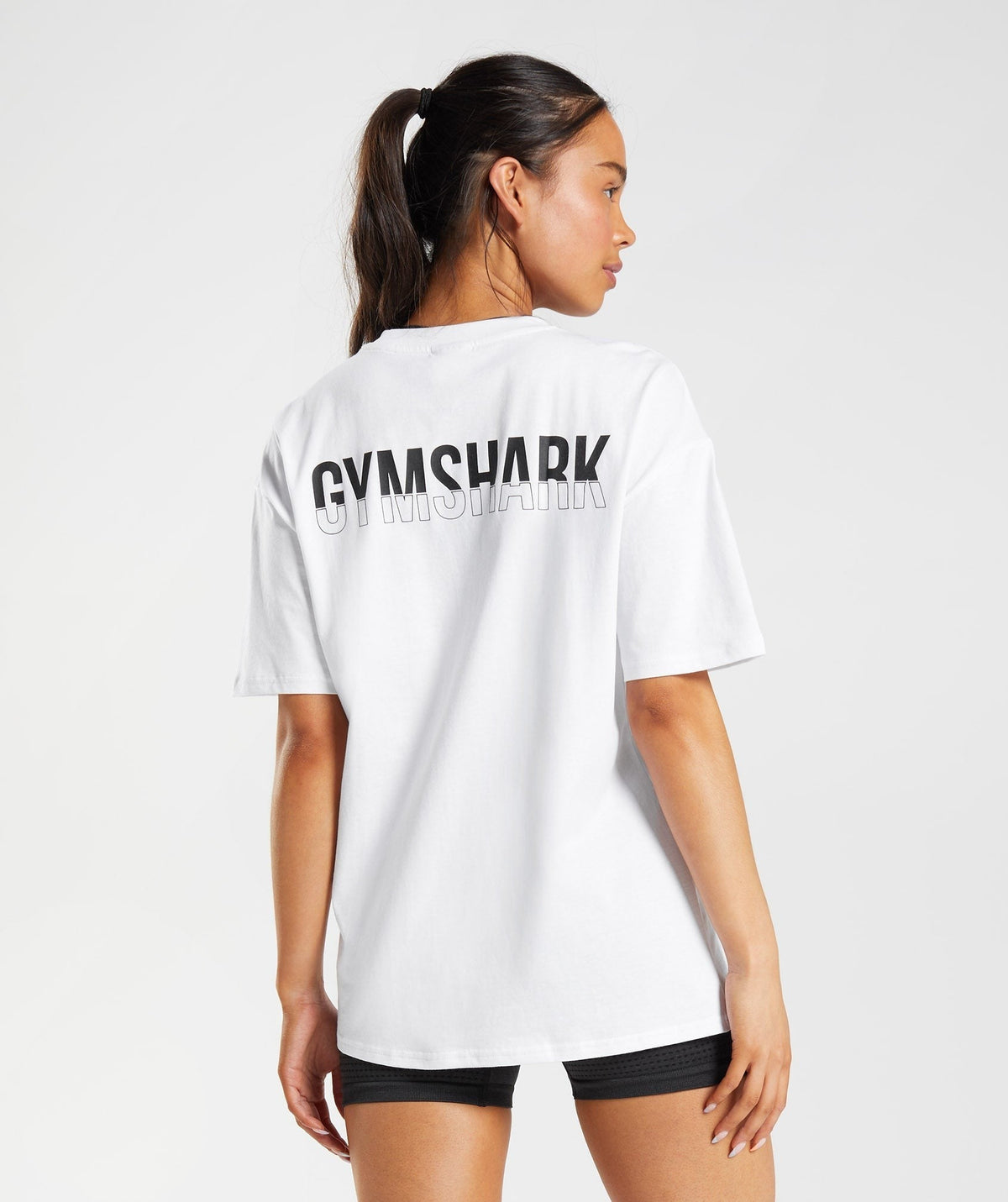 Gymshark Fraction Oversized Tee - White