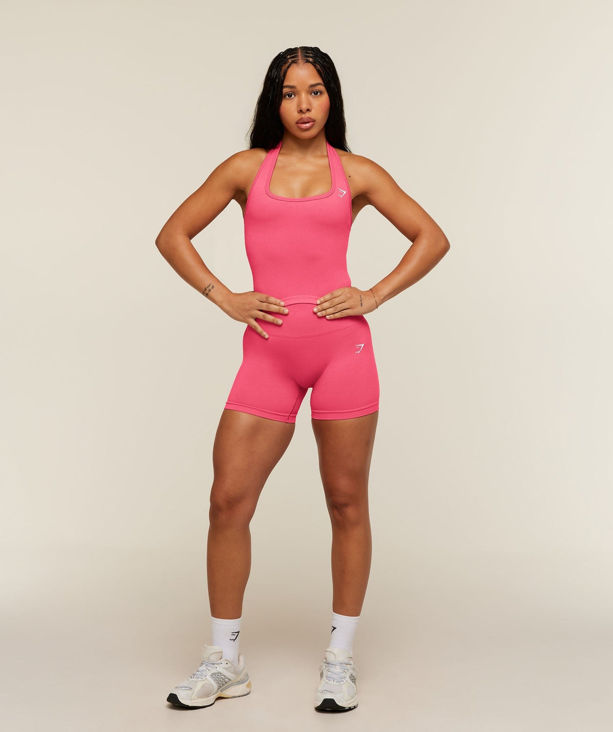 Gymshark Adapt Solid Halter Neck Tank - Motion Pink