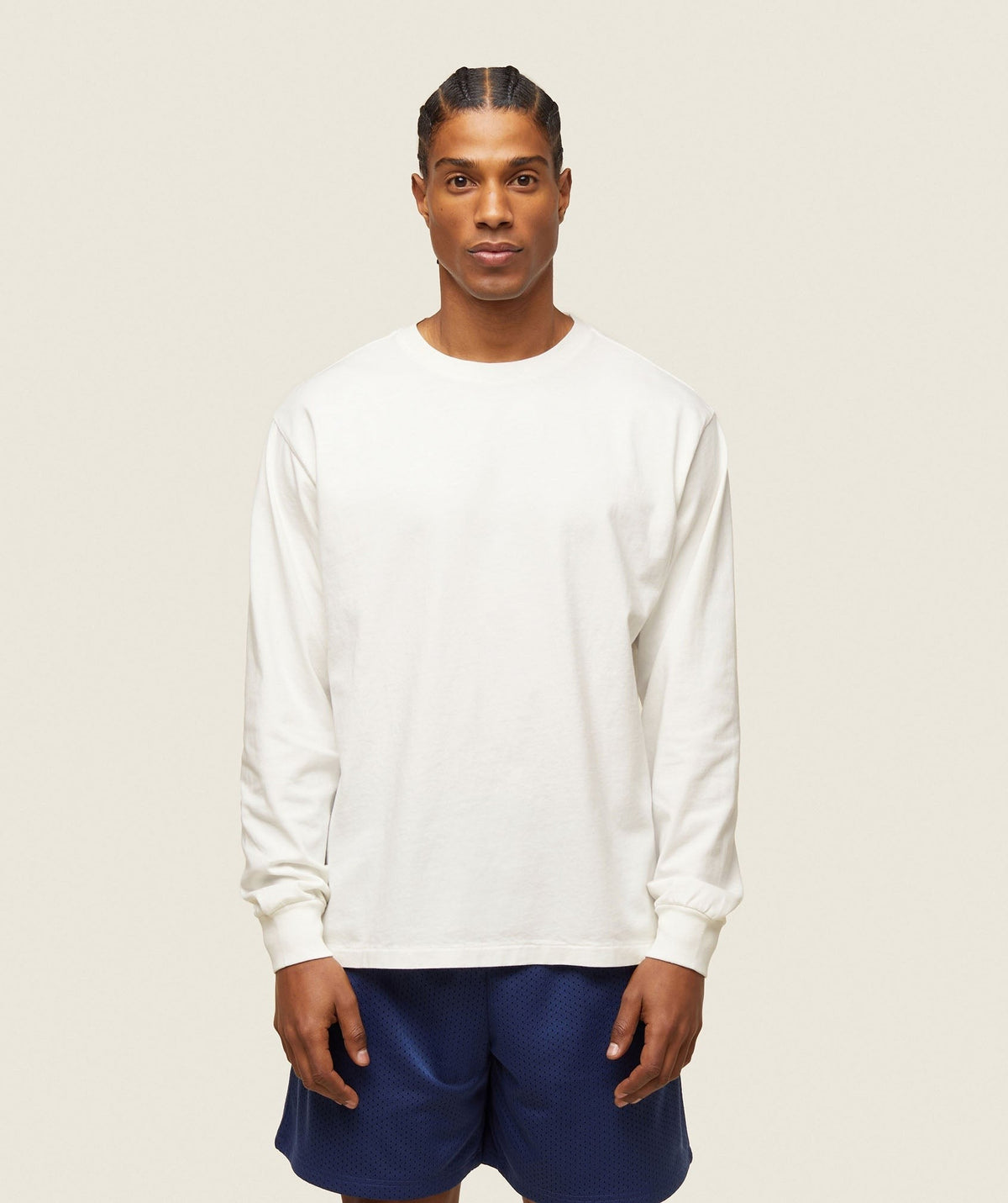 Gymshark Lifestyle Relaxed Long Sleeve Tee - Soft White