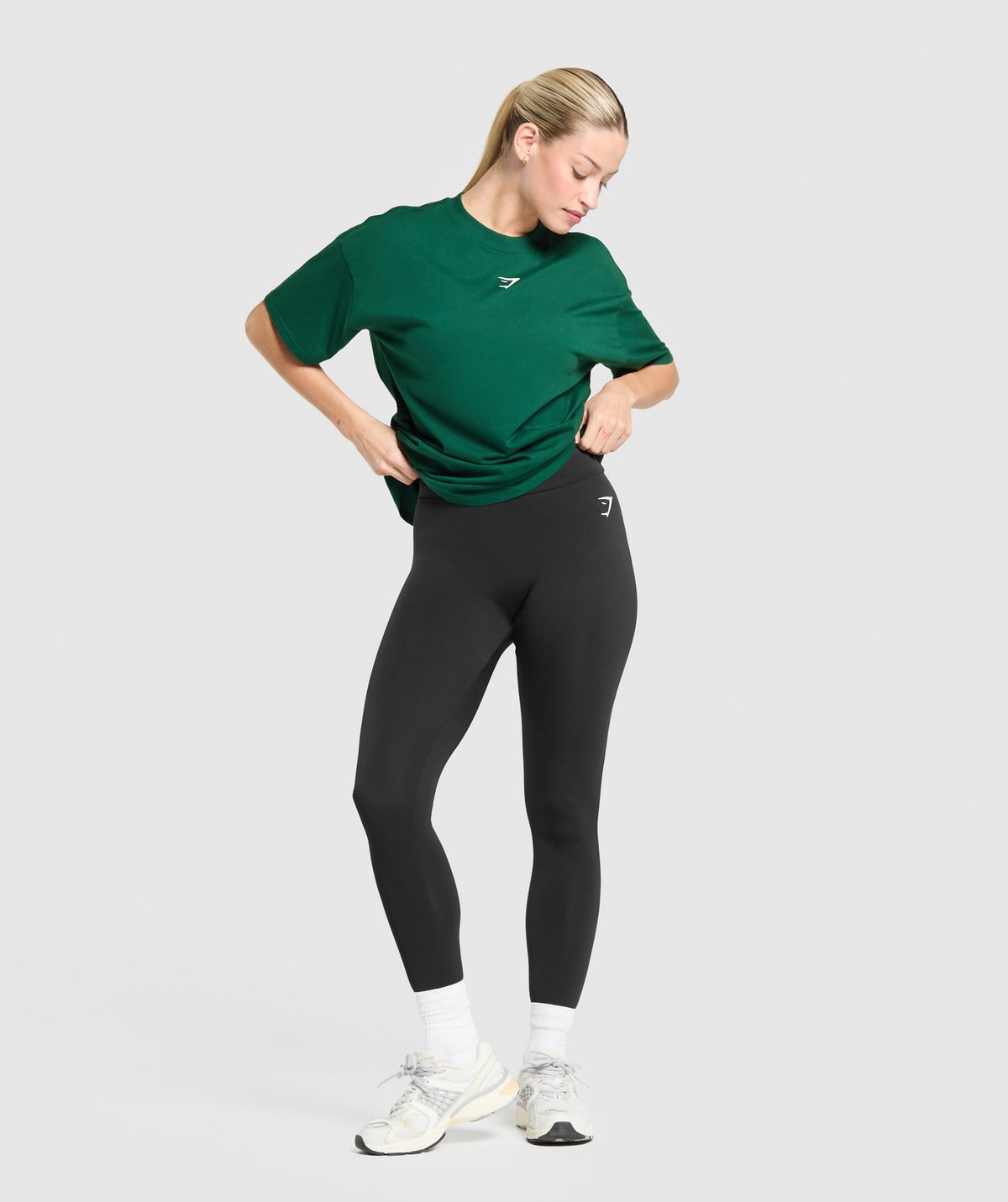 Gymshark Fraction Oversized Tee - Conditioning Green