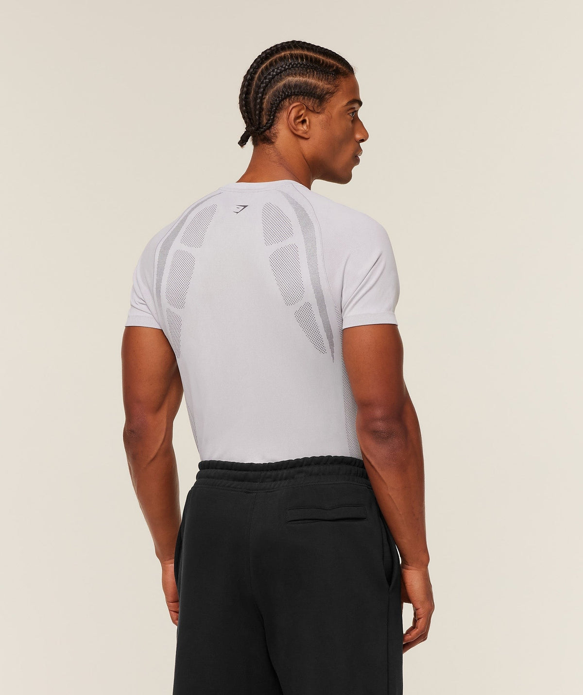 Gymshark Grunge Seamless Tee - Metal Grey/Silver Grey