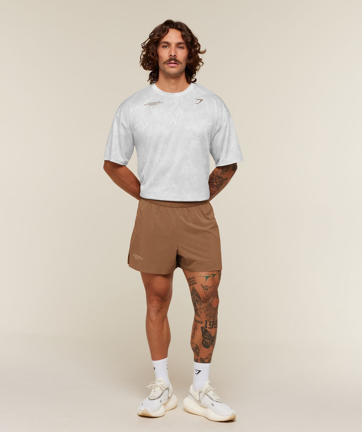 Gymshark Conditioning Club 4" Shorts - Trail Brown/Vanilla Beige
