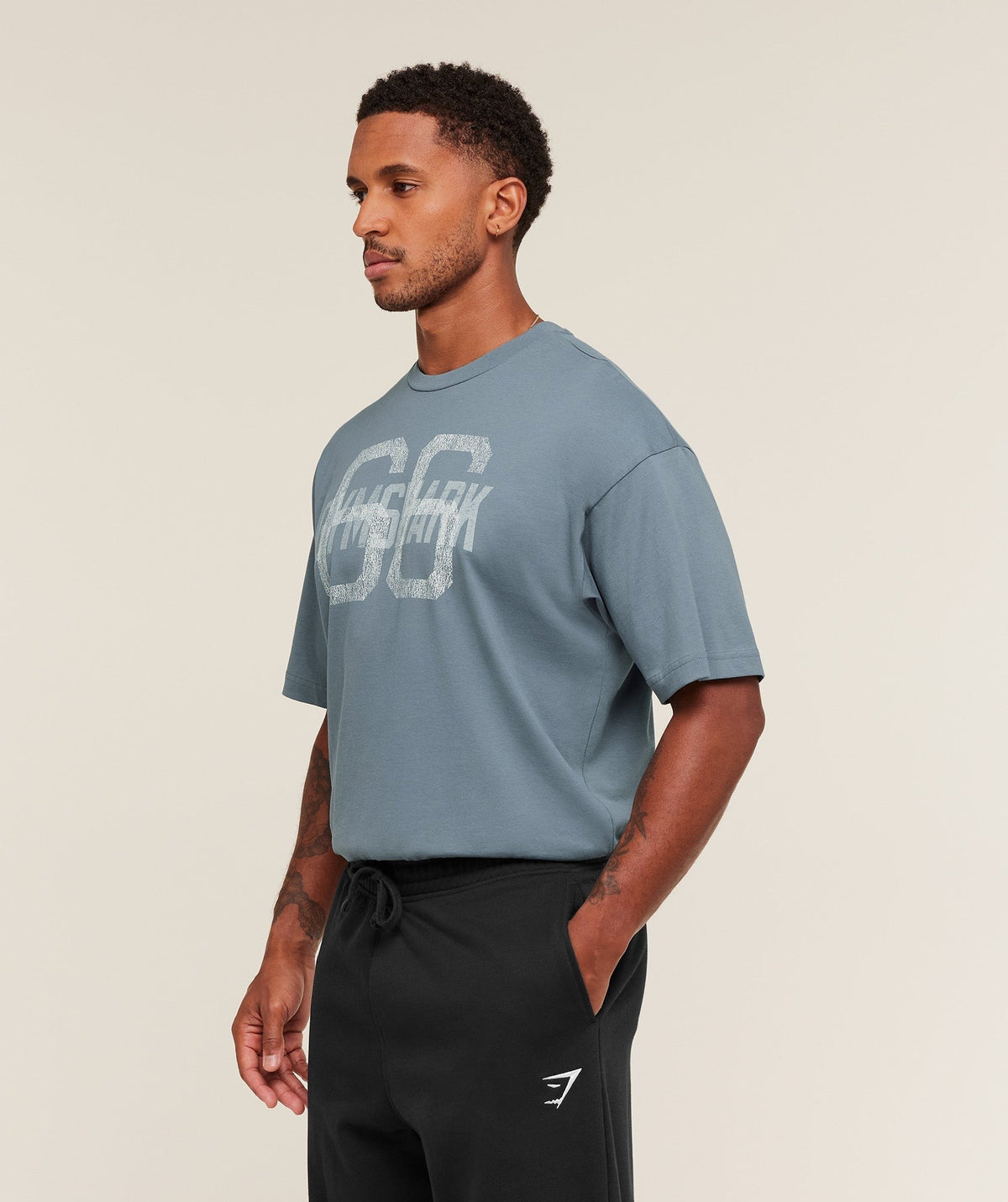 Gymshark GS66 Tee - Iron Blue
