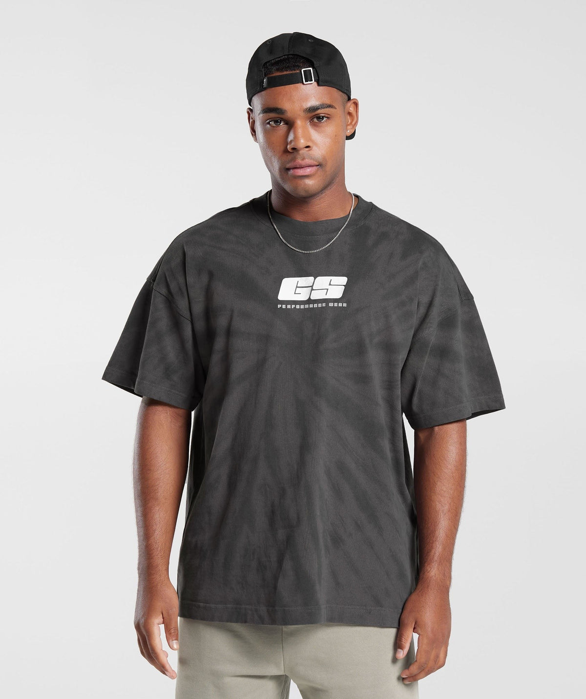 Gymshark Rest Day Tee - Silhouette Grey/Black/Spiral Optic Wash