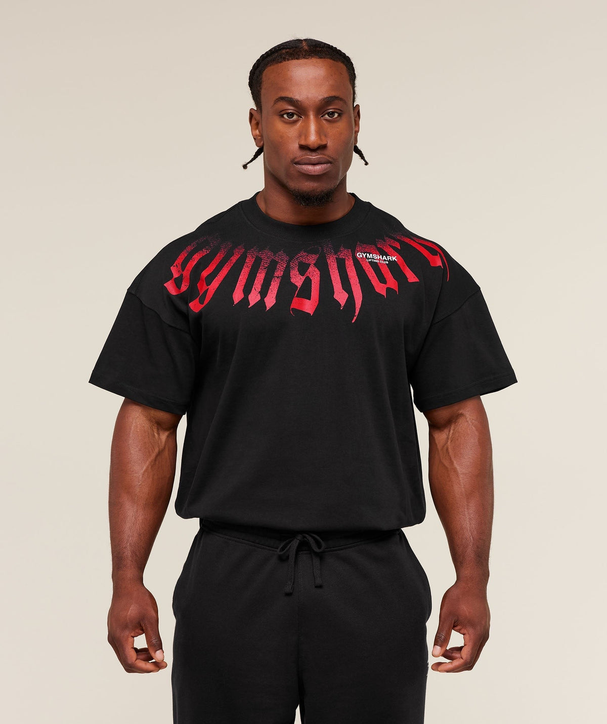 Gymshark Fade Graphic Tee - Black