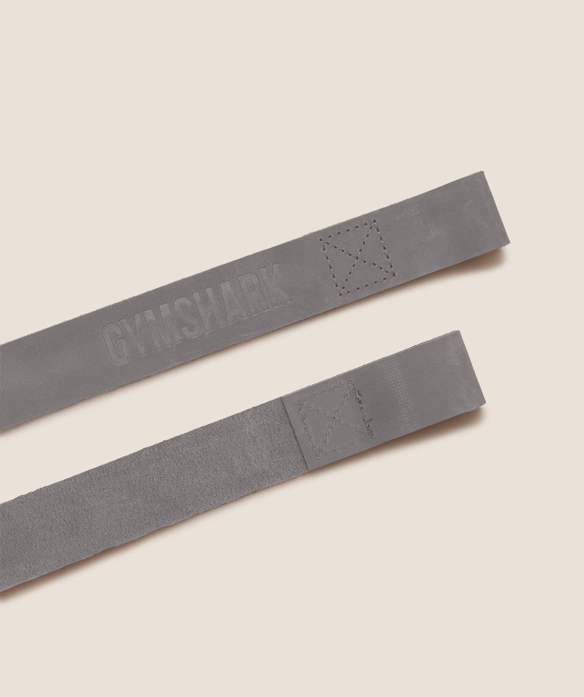 Gymshark Leather Lifting Straps - Pitch Grey
