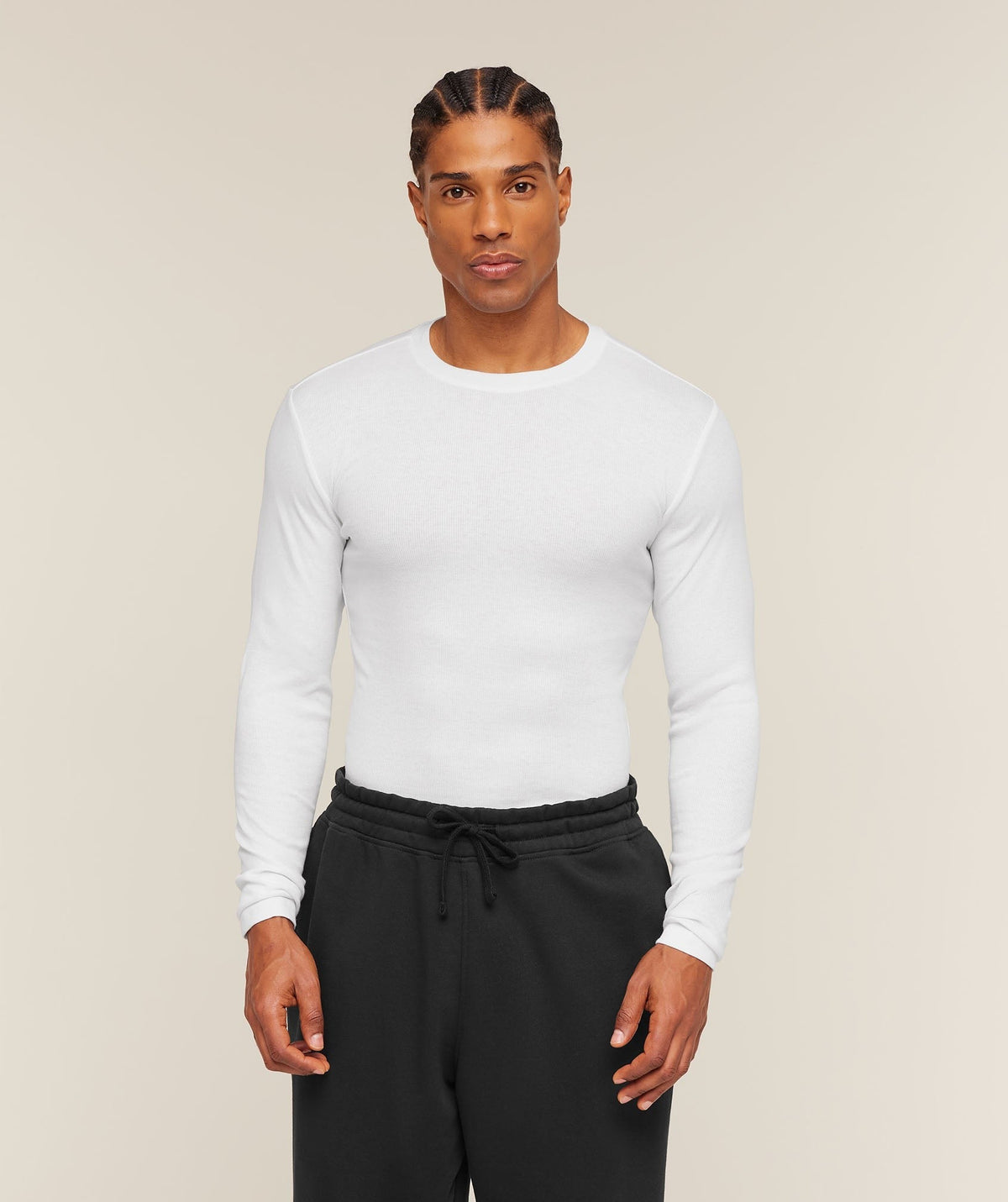 Gymshark Ribbed Long Sleeve Tee - White