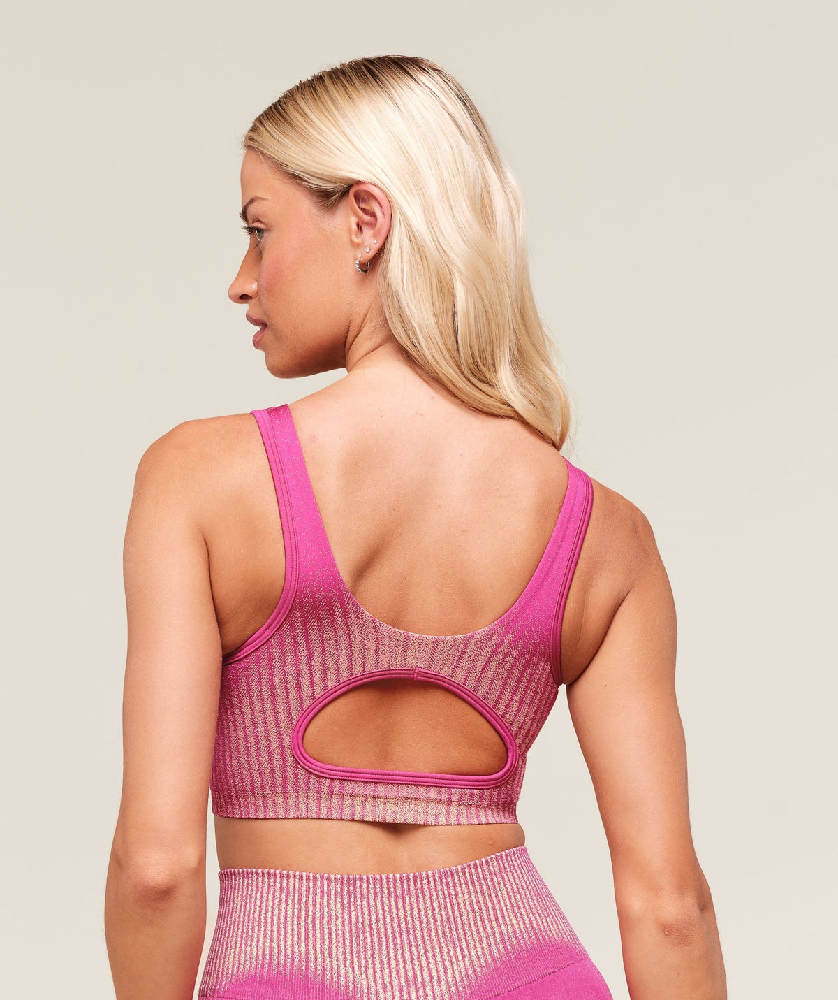 Gymshark Diffuse Seamless Sports Bra - Winning Pink/Refresh Yellow
