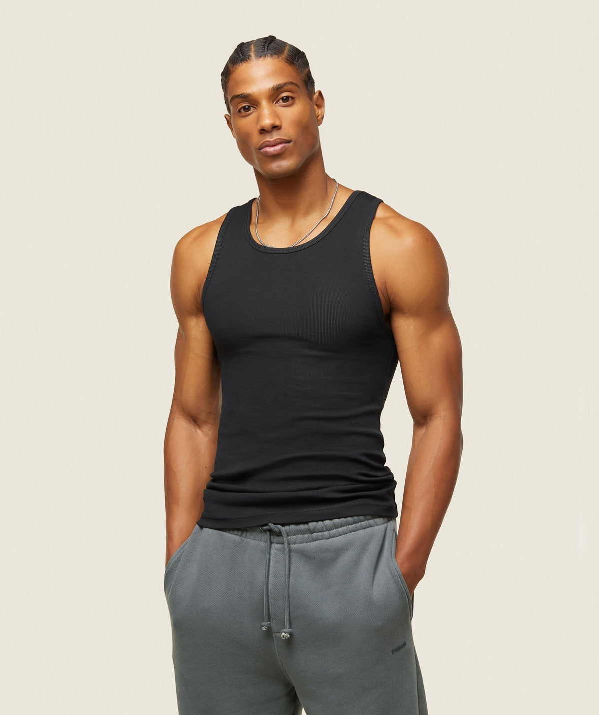 Gymshark Lifestyle Ribbed Tank - Black