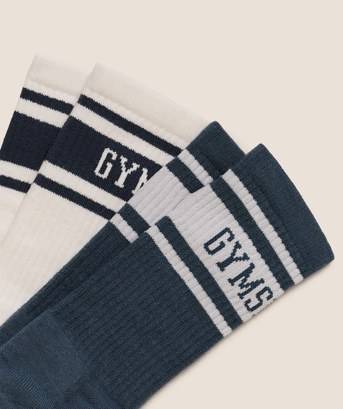 Gymshark Collegiate Crew Sock 2pk - Stealth Blue