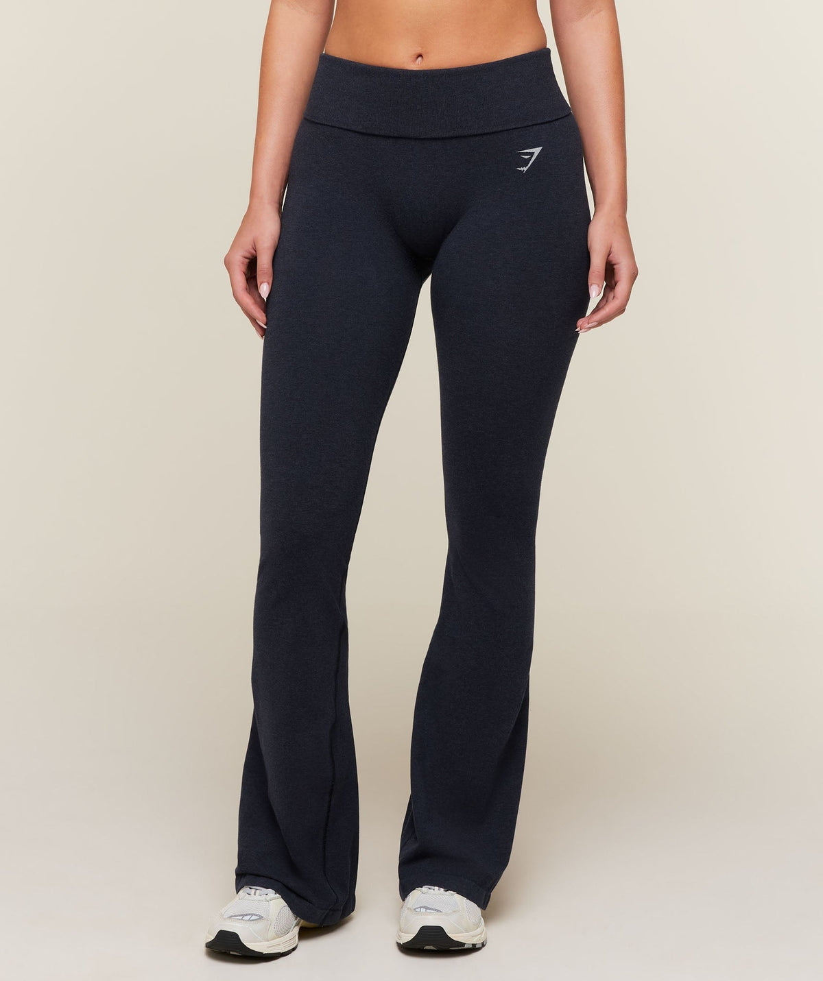 Gymshark CottonMoveTM Flared Leggings - Deep Blue Marl