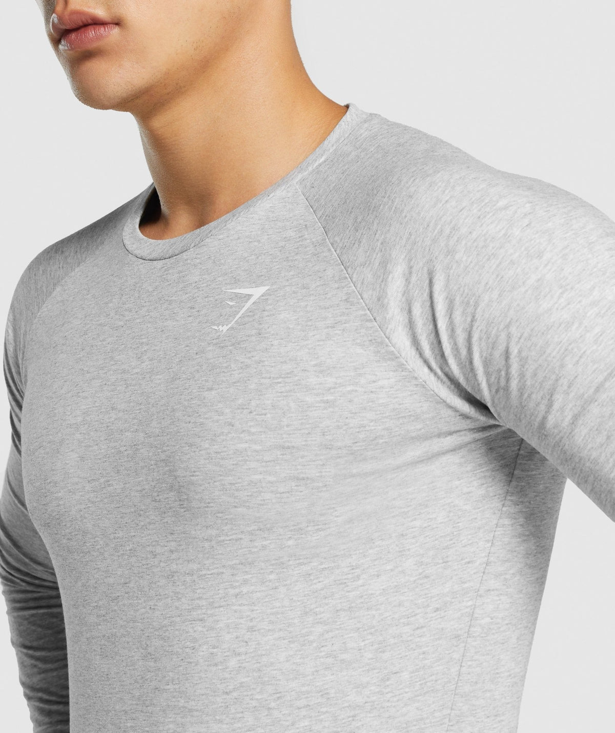 Gymshark Critical 2.0 Long Sleeve Tee - Light Grey Core Marl