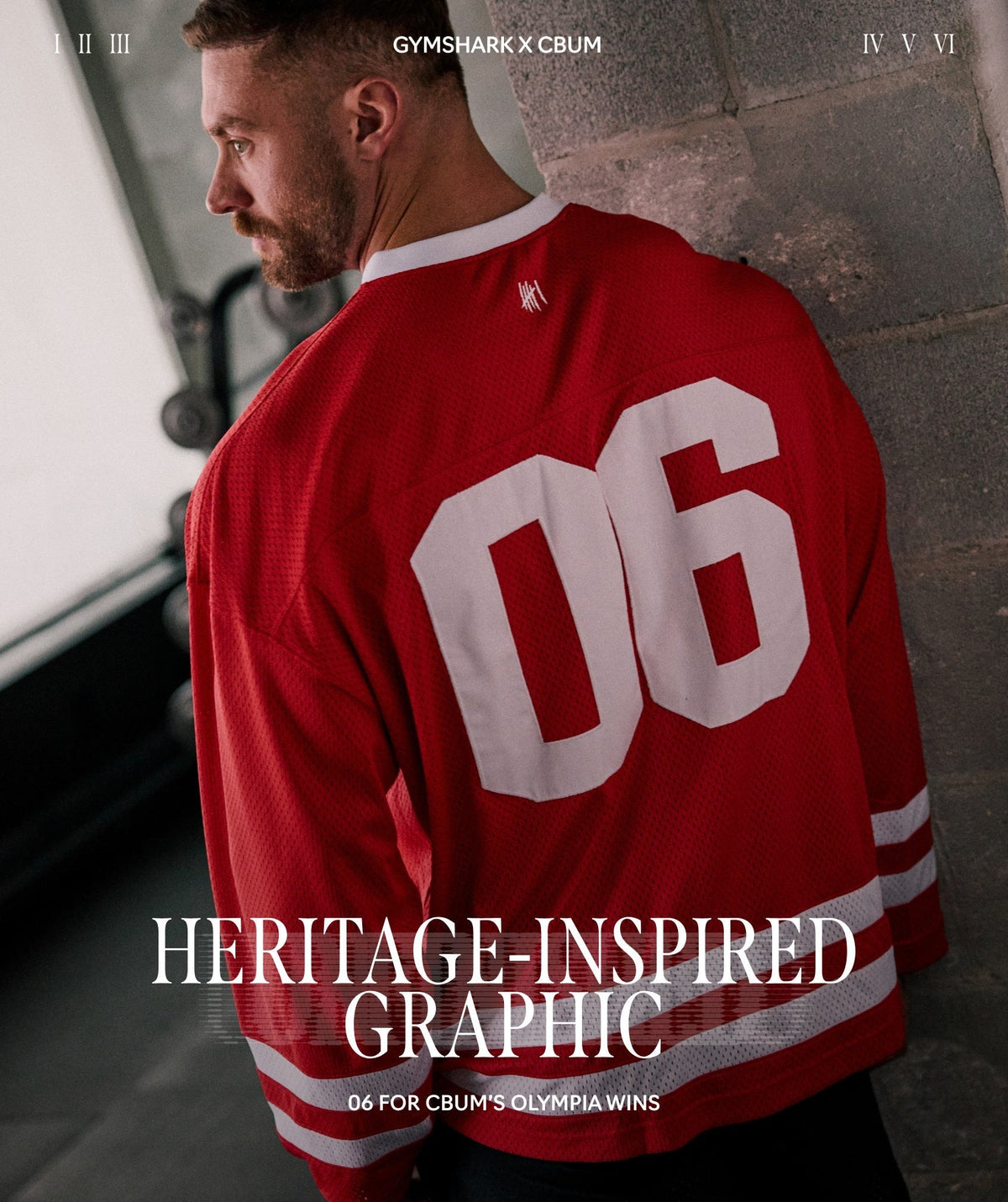 Gymshark x CBUM Hockey Jersey - Crimson Red