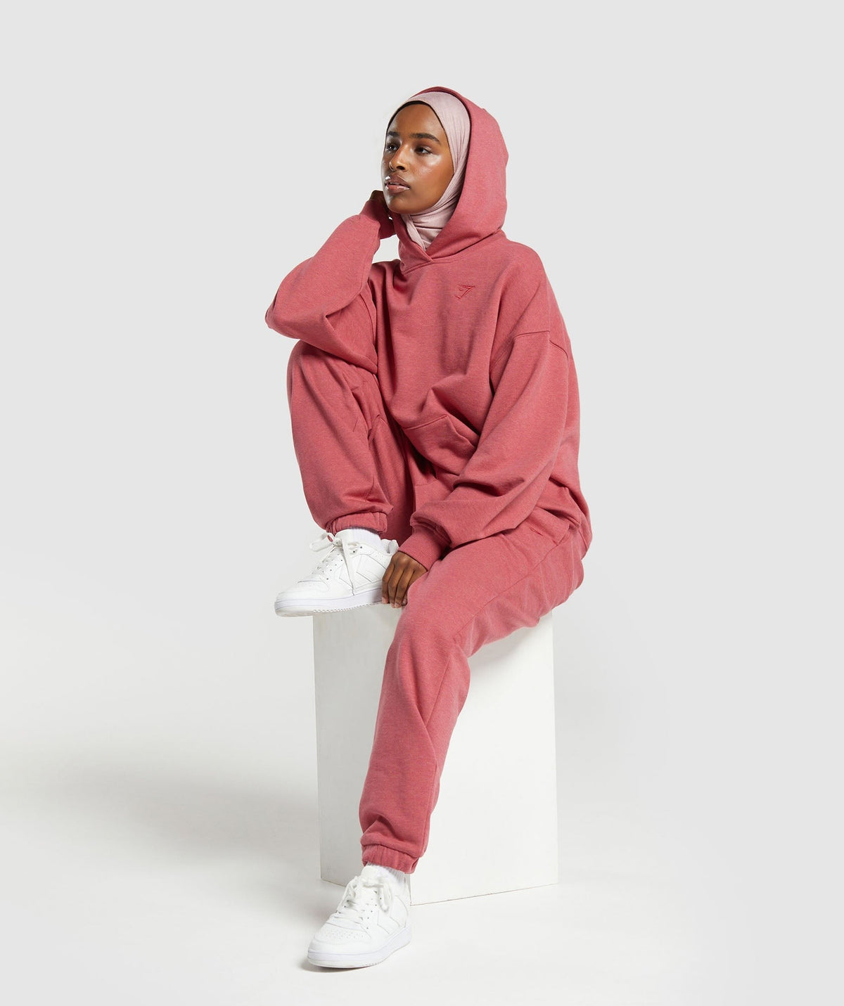 Gymshark Rest Day Sweats Joggers - Bros Heritage Pink Marl